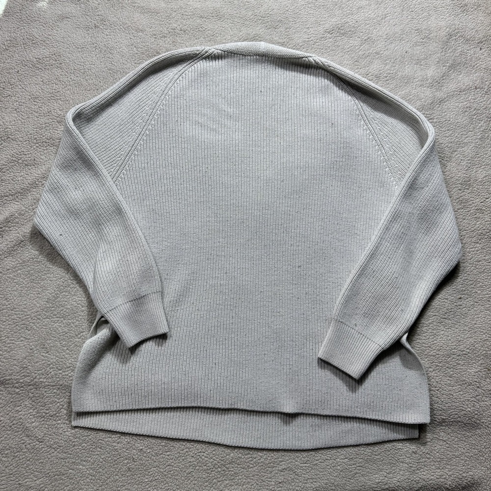 Athleta Sweater Womens Large V Neck Merino Wool Blend Pullover Knit Long Sleeve - Picture 10 of 13